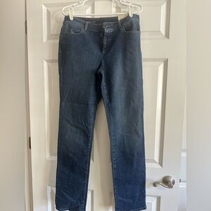 Talbots Straight-Leg Dark Blue Jeans